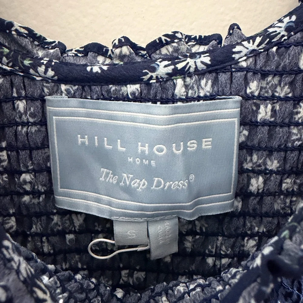 Hill House Home the Louisa Nap Dress in Navy Blue Posey Ditzy Floral Size Small - Picture 6 of 16